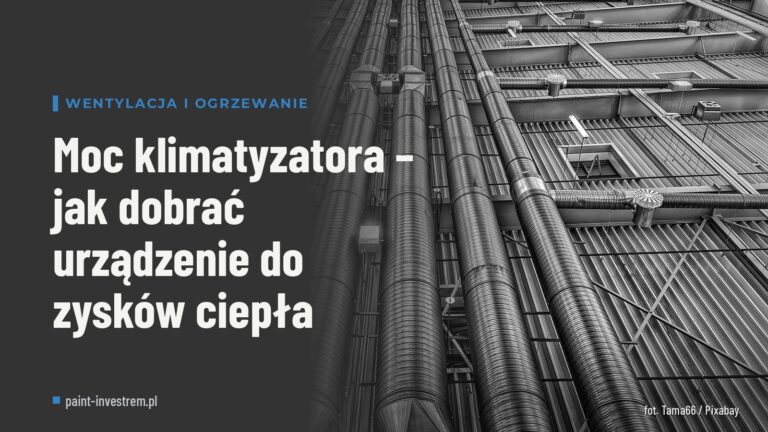 Moc klimatyzatora – jak dobrać urządzenie do zysków ciepła